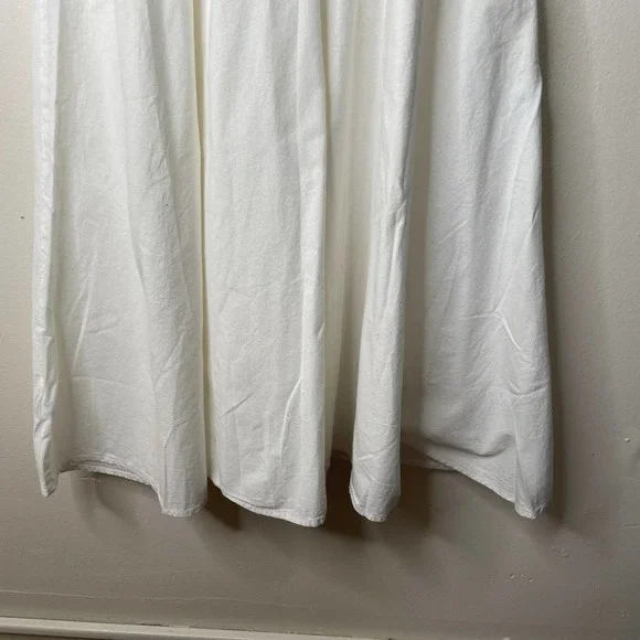 Vintage 90s Rabbit Designs White Tortoiseshell Button Front Midi Shirt Dress 6 - Picture 13 of 16